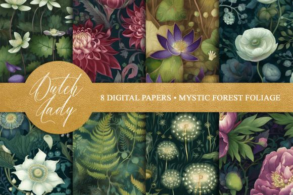 Download Mystic Forest Foliage Seamless Patterns - Pattern Collection