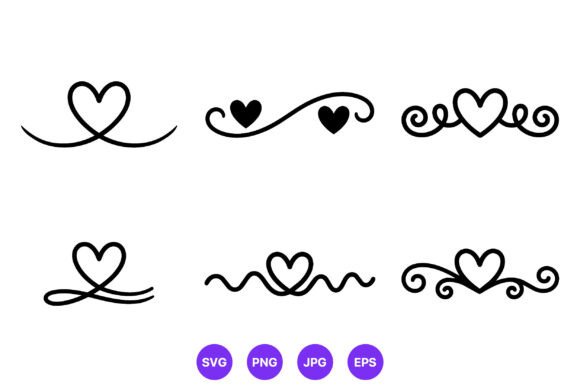 Download Black Heart Swirl Vector Line Art - Vector Collection