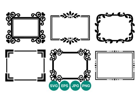Download Ornate Black Rectangular Frame Vector - Vector Collection